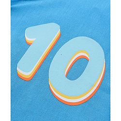 Babyhug 100% Cotton Woven Sleeveless  Jhablas Numbers Print Pack of 3 - Blue & White