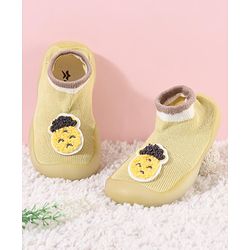 Cute Walk by Babyhug Slip On Sock shoes - Orange