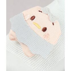 Cute Walk by Babyhug Teddy Applique Slip On Sock Shoes - Blue