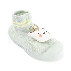 Cute Walk by Babyhug Teddy Applique Slip On Sock Shoes - Green