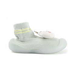Cute Walk by Babyhug Teddy Applique Slip On Sock Shoes - Blue