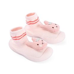 Cute Walk by Babyhug Teddy Applique Slip On Sock Shoes - Green
