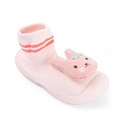 Cute Walk by Babyhug Teddy Applique Slip On Sock Shoes - Green
