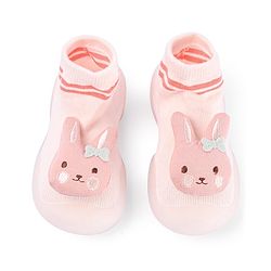 Cute Walk by Babyhug Teddy Applique Slip On Sock Shoes - Green