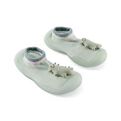 Cute Walk by Babyhug Socks Shoes Dino Applique - Green