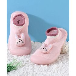 Cute Walk by Babyhug Socks Shoes Dino Applique - Pink
