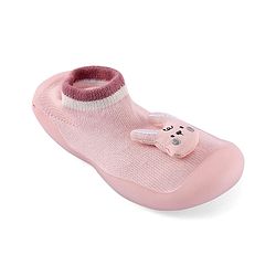Cute Walk by Babyhug Socks Shoes Dino Applique - Pink