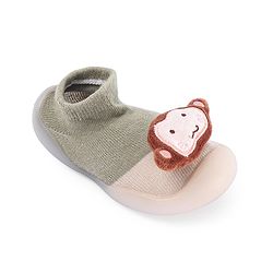 Cute Walk by Babyhug Koala Bear Applique Slip On Sock Shoes - Green