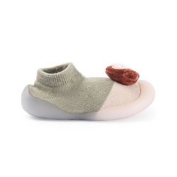 Cute Walk by Babyhug Koala Bear Applique Slip On Sock Shoes - Green