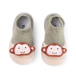 Cute Walk by Babyhug Koala Bear Applique Slip On Sock Shoes - Green