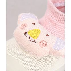 Cute Walk by Babyhug Koala Bear Applique Slip On Sock Shoes - Green