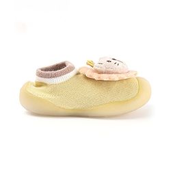 Cute Walk by Babyhug Lion Applique Slip On Sock Shoes - Yellow