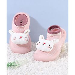 Cute Walk by Babyhug Lion Applique Slip On Sock Shoes - Yellow