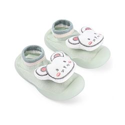 Cute Walk by Babyhug Lion Applique Slip On Sock Shoes - Yellow