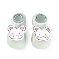 Cute Walk by Babyhug Lion Applique Slip On Sock Shoes - Yellow
