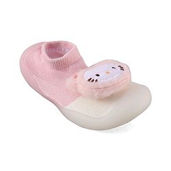 Cute Walk by Babyhug Socks shoes with Cat Applique - Pink