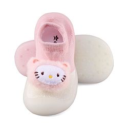 Cute Walk by Babyhug Socks shoes with Cat Applique - Pink