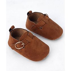 Cute Walk by Babyhug Buckle Closure Booties - Brown