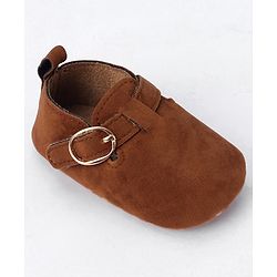 Cute Walk by Babyhug Buckle Closure Booties - Brown