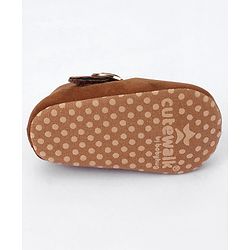 Cute Walk by Babyhug Buckle Closure Booties - Brown