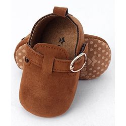 Cute Walk by Babyhug Buckle Closure Booties - Brown