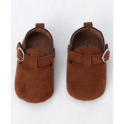 Cute Walk by Babyhug Buckle Closure Booties - Brown