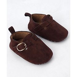 Cute Walk by Babyhug Buckle Closure Booties - Dark Brown