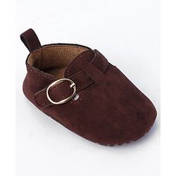 Cute Walk by Babyhug Buckle Closure Booties - Dark Brown