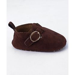 Cute Walk by Babyhug Buckle Closure Booties - Dark Brown