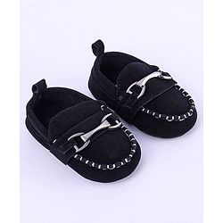 Cute Walk by Babyhug Slip On Loafer Booties - Black