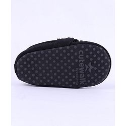 Cute Walk by Babyhug Slip On Loafer Booties - Black