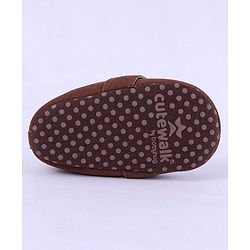Cute Walk by Babyhug Slip On Loafer Booties - Coffee Brown