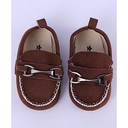 Cute Walk by Babyhug Slip On Loafer Booties - Coffee Brown