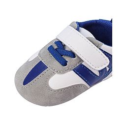 Cute Walk by Babyhug Booties with Velcro Closure - Blue & Grey