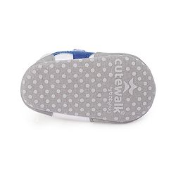 Cute Walk by Babyhug Booties with Velcro Closure - Blue & Grey