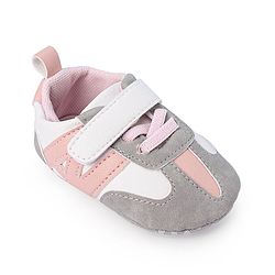 Cute Walk by Babyhug Booties with Velcro Closure - Blue & Grey