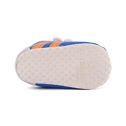 Cute Walk by Babyhug Colour Blocked Double Velcro Closure Booties - Blue