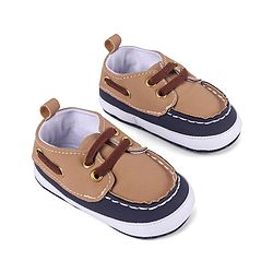 Cute Walk by Babyhug Slip On Booties with Lace Detailing - Coffee Brown