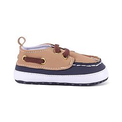 Cute Walk by Babyhug Slip On Booties with Lace Detailing - Coffee Brown