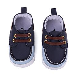 Cute Walk by Babyhug Slip On Booties with Lace Detailing - Coffee Brown