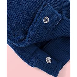 Babyhug Single Jersey Knit Full Sleeves Animal Printed T-Shirt & Dungaree - Navy Blue