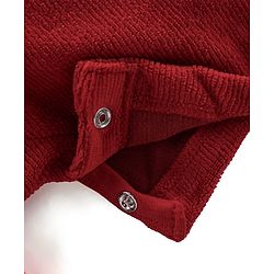 Babyhug Single Jersey Knit Half Sleeves T-Shirt with Animals Patch Dungaree - Maroon & White