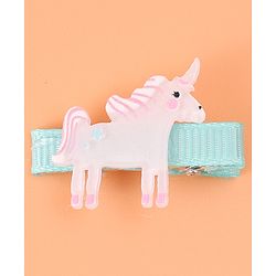 Babyhug Hair Pins And Clips With Unicorn & Floral Applique - Multicolour