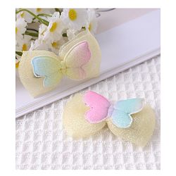 Babyhug Bow and Butterfly Clips Set of 2 - Yellow