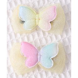 Babyhug Bow and Butterfly Clips Set of 2 - Yellow
