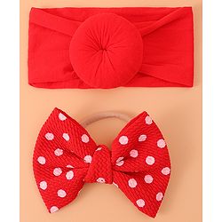 Babyhug Headband & Rubberband Combo Set of 2 - Red