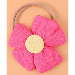 Babyhug Flower and Bow Motifs Headbands Set of 5 - Dark Pink