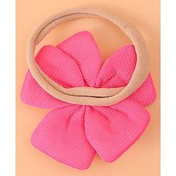 Babyhug Flower and Bow Motifs Headbands Set of 5 - Dark Pink