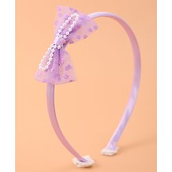 Babyhug Bow Hair Band & Clip Accessories Combo Sets of 3 - Purple