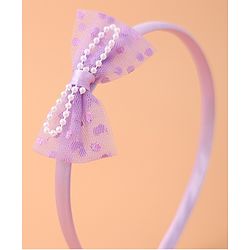 Babyhug Bow Hair Band & Clip Accessories Combo Sets of 3 - Purple